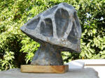 Fissured Mushroom 12 - A marble sculpture by Cliff Fraser