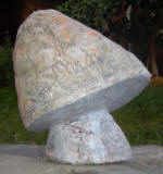 Fissured Mushroom 2 - A marble sculpture by Cliff Fraser